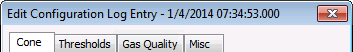 Edit Configuration Log Entry